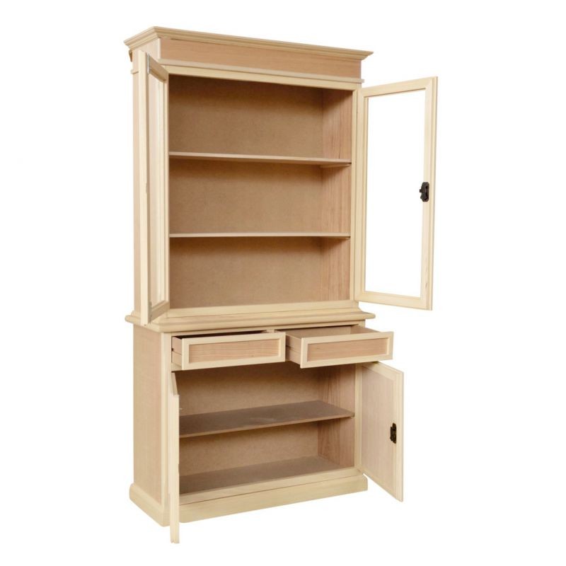 Cristalliera in legno 2 ante arte povera l.105 p.42 h.205 - Mobili 2G