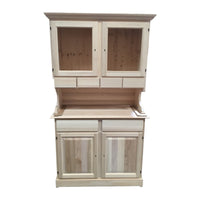 Cristalliera in legno classica 4 porte 6 cassetti grezzo l.120 p.51 h.211