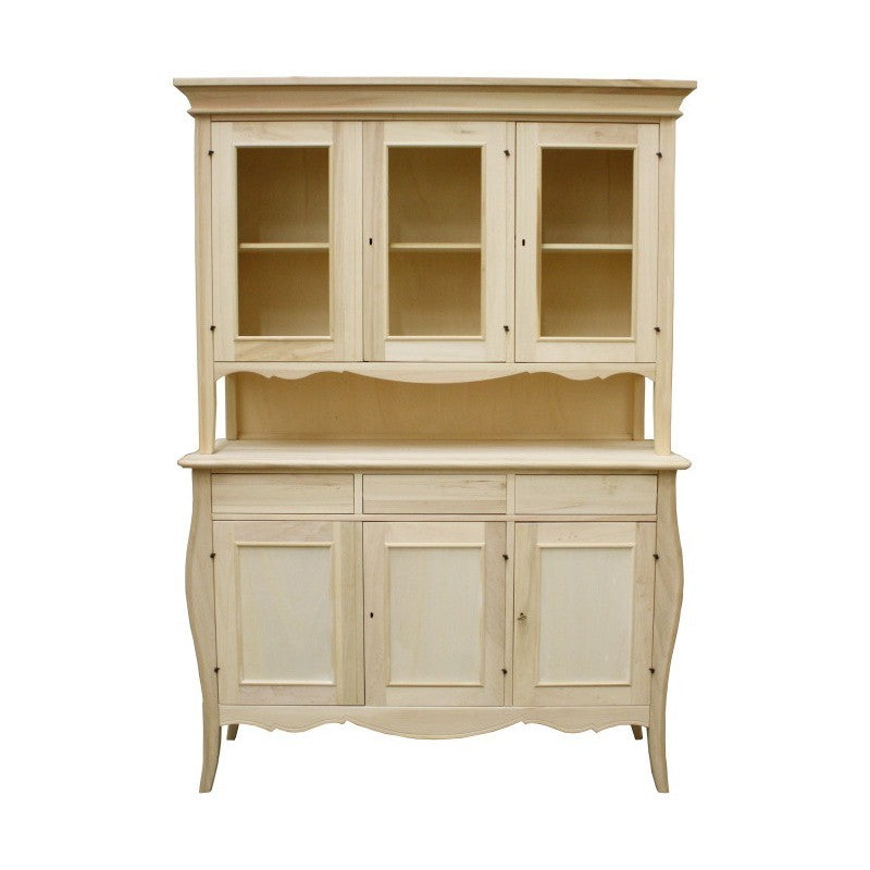 Cristalliera sagomata 3 ante 3 cassetti grezzo 151x50x214 - Mobili 2G