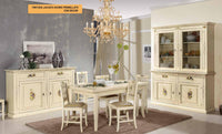 Cristalliera shabby avorio pennellato decori 168x48x222