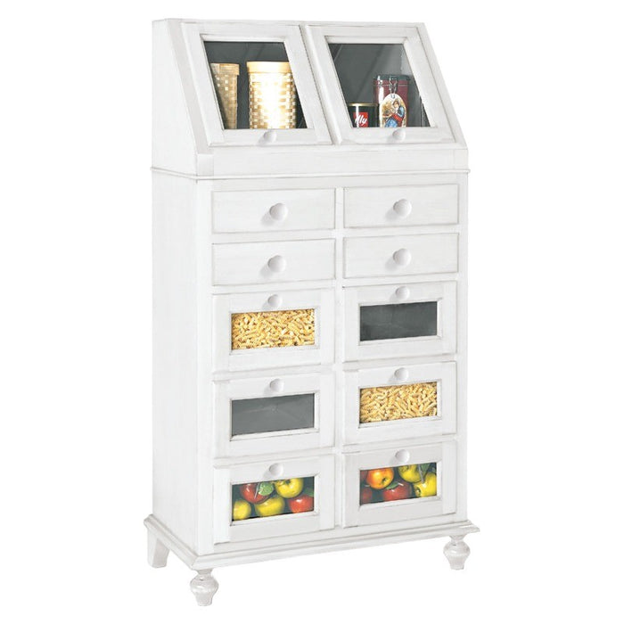 Dispensa pastaia arte povera legno bianco 80x42x153h (1243) - Mobili 2G