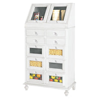 Dispensa pastaia arte povera legno bianco 80x42x153h (1243) - Mobili 2G