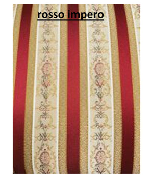 Divanetto imbottito shabby chic in legno massello con fregi