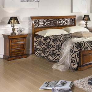 Gruppo 1 cassettiera 2 comodini classici legno tinta noce - Mobili 2G