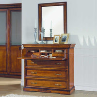 Gruppo 1 cassettiera 2 comodini classici legno tinta noce - Mobili 2G