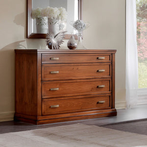 Gruppo 1 cassettiera 2 comodini classici legno tinta noce