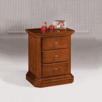 Gruppo 1 cassettiera 2 comodini legno classico tinta noce - Mobili 2G