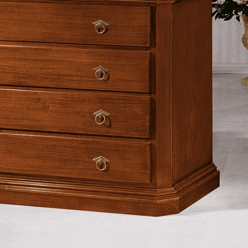 Gruppo 1 cassettiera 2 comodini legno classico tinta noce - Mobili 2G