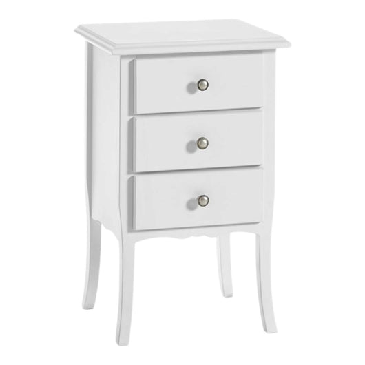 Gruppo 1 cassettiera 2 comodini shabby bianco opaco (6068+6069) - Mobili 2G