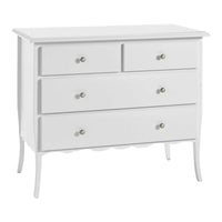 Gruppo 1 cassettiera 2 comodini shabby bianco opaco (6068+6069) - Mobili 2G