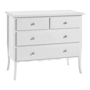 Gruppo 1 cassettiera 2 comodini shabby bianco opaco (6068+6069) - Mobili 2G