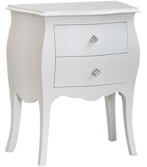 Gruppo 1 cassettiera 2 comodini shabby bianco swarovski - Mobili 2G