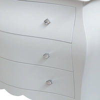 Gruppo 1 cassettiera 2 comodini shabby bianco swarovski - Mobili 2G