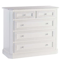 gruppo cassettiera e due comodini legno shabby bianco spazzolato - Mobili 2G