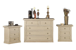 Gruppo como' 2 comodini classico laccato avorio - Mobili 2G