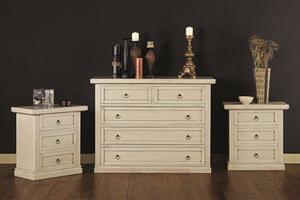 Gruppo como' 2 comodini classico laccato avorio - Mobili 2G