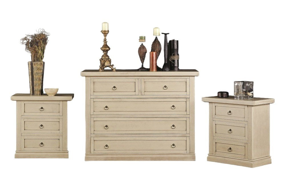 Gruppo como' 2 comodini classico laccato avorio - Mobili 2G