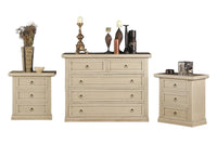 Gruppo como' 2 comodini classico laccato avorio - Mobili 2G