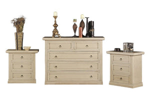 Gruppo como' 2 comodini classico laccato avorio - Mobili 2G