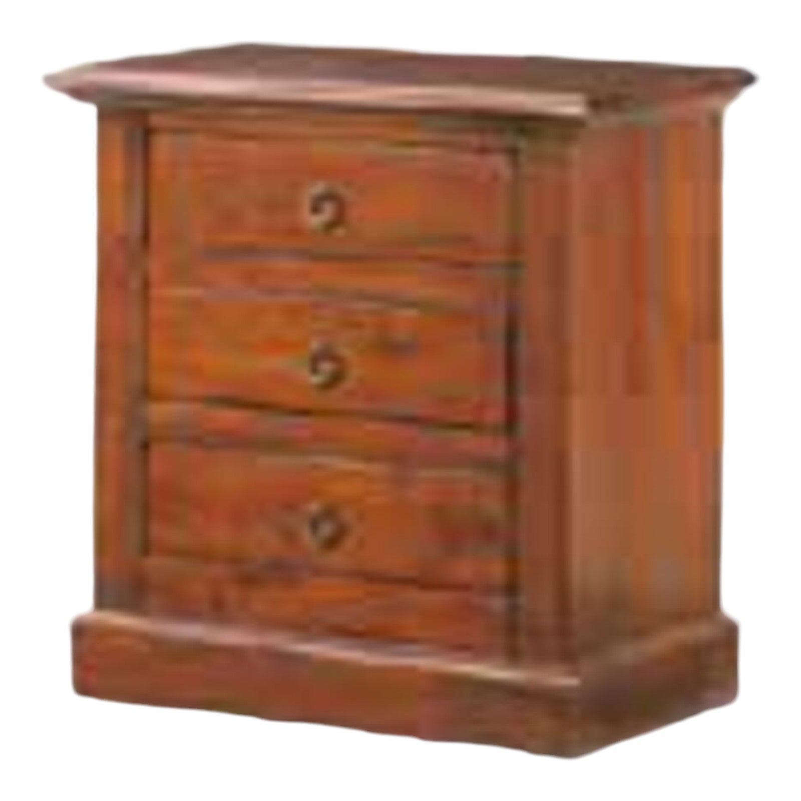 Gruppo como' e 2 comodini arte povera tinta noce - Mobili 2G