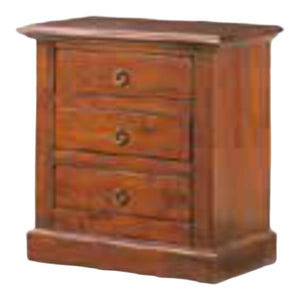 Gruppo como' e 2 comodini arte povera tinta noce - Mobili 2G