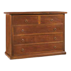 Gruppo como' e 2 comodini arte povera tinta noce - Mobili 2G