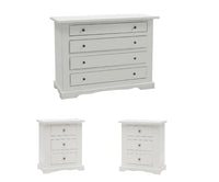 Gruppo como' e 2 comodini classico bianco opaco