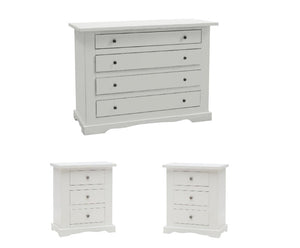 Gruppo como' e 2 comodini classico bianco opaco