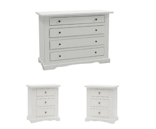 Gruppo como' e 2 comodini classico bianco opaco