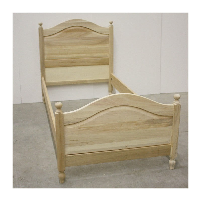Letto 1 piazza e mezza arte povera legno grezzo 129x212x112 - Mobili 2G
