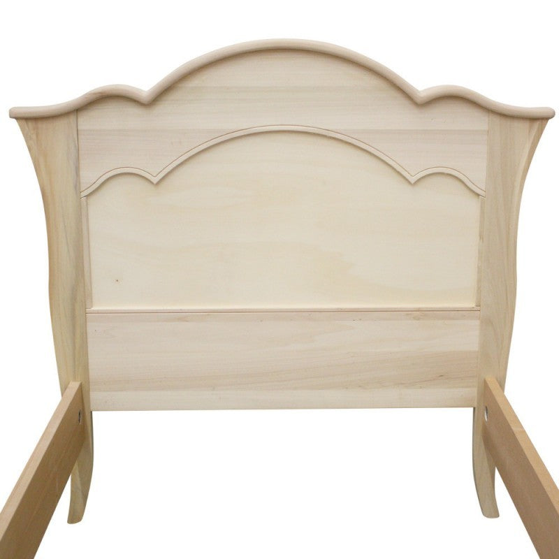 Letto 1 piazza e mezza arte povera legno grezzo 157x211x119 - Mobili 2G