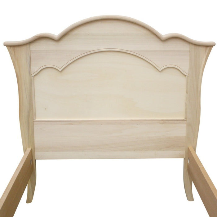 Letto 1 piazza e mezza arte povera legno grezzo 157x211x119 - Mobili 2G