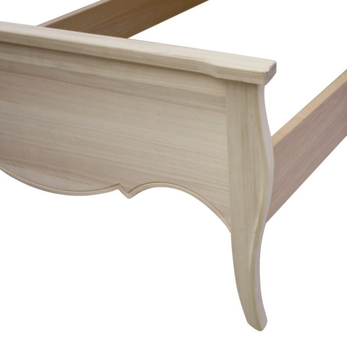 Letto 1 piazza e mezza arte povera legno grezzo 157x211x119 - Mobili 2G