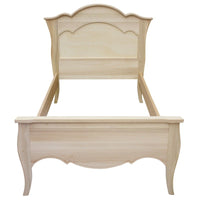 Letto 1 piazza e mezza arte povera legno grezzo 157x211x119 - Mobili 2G