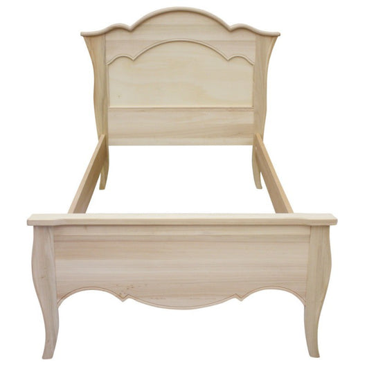 Letto 1 piazza e mezza arte povera legno grezzo 157x211x119 - Mobili 2G