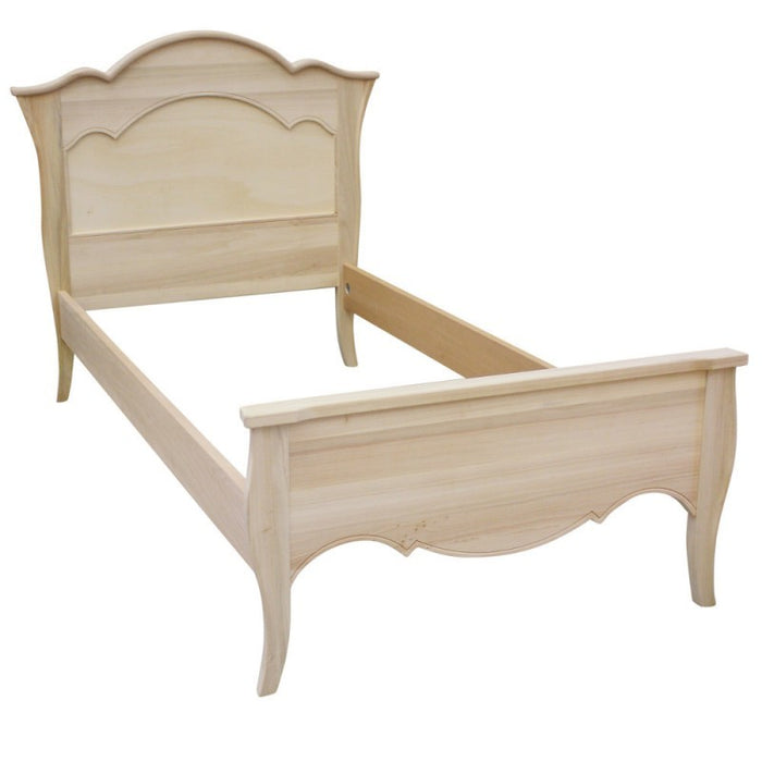 Letto 1 piazza e mezza arte povera legno grezzo 157x211x119 - Mobili 2G