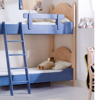 Letto a castello legno abete shabby azzurro e miele 93x205x186 (2232) - Mobili 2G