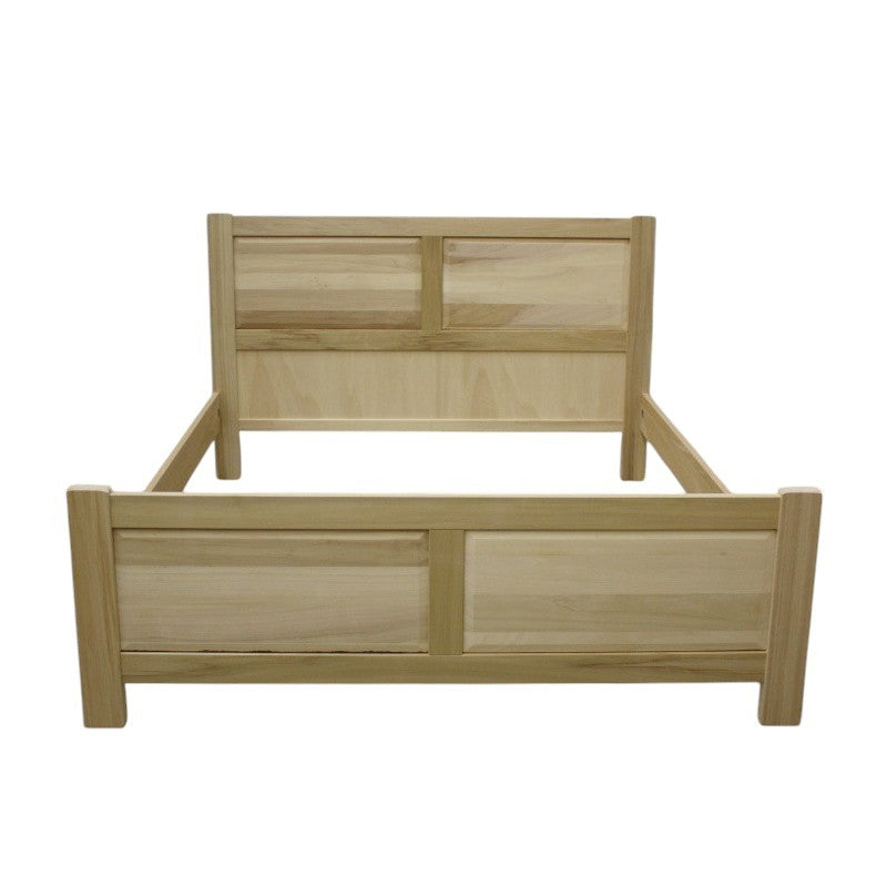 Letto matrimoniale arte povera legno grezzo 173x209x107 - Mobili 2G