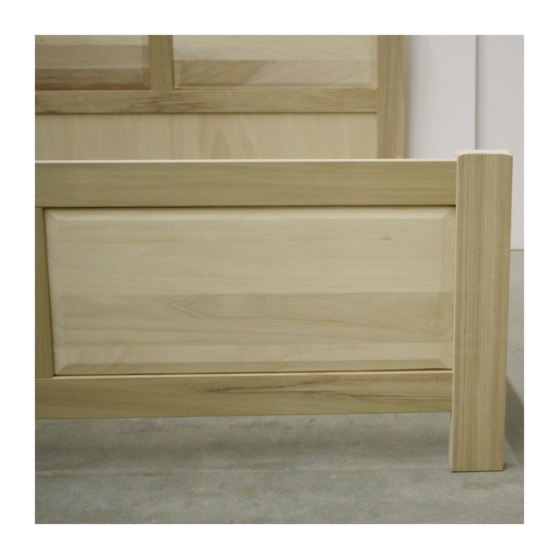 Letto matrimoniale arte povera legno grezzo 173x209x107 - Mobili 2G