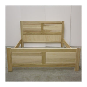 Letto matrimoniale arte povera legno grezzo 173x209x107 - Mobili 2G