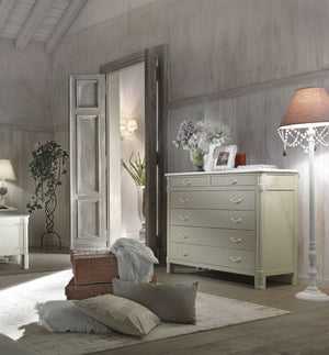 Letto matrimoniale arte povera shabby chic l.183 x p.214 x h.110