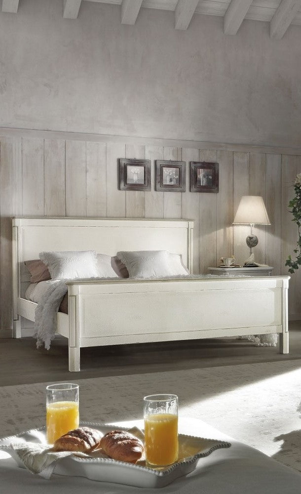 Letto matrimoniale arte povera shabby chic l.183 x p.214 x h.110