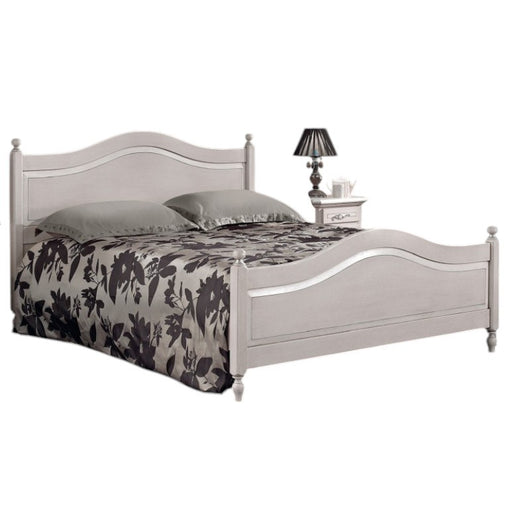 Letto matrimoniale classico in legno grigio tortora 173x209x107 (1477) - Mobili 2G
