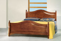 Letto matrimoniale classico in legno tinta noce 175 h 112 p 212
