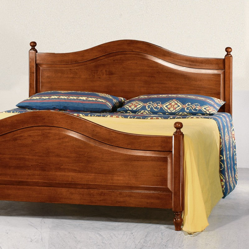 Letto matrimoniale classico in legno tinta noce 175 h 112 p 212
