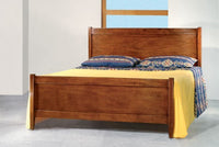 Letto matrimoniale classico legno arte povera tinta noce l 172 h 108 p 210