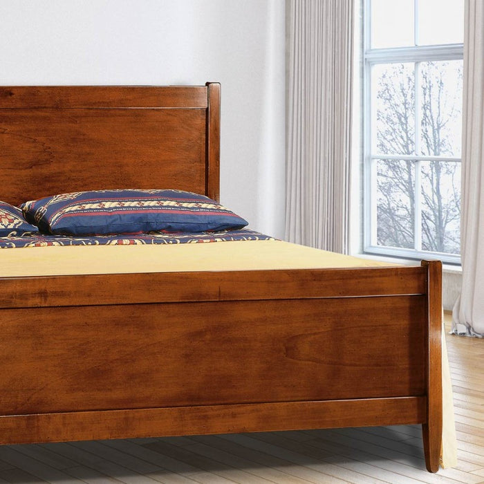 Letto matrimoniale classico legno arte povera tinta noce l 172 h 108 p 210