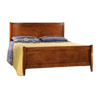 Letto matrimoniale classico legno arte povera tinta noce l 172 h 108 p 210