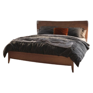 Letto matrimoniale in legno moderno testata legno l.184 p.210 h.121 - Mobili 2G