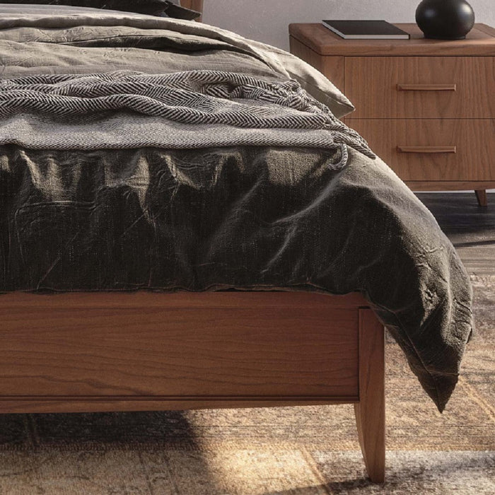 Letto matrimoniale in legno moderno testata legno l.184 p.210 h.121 - Mobili 2G